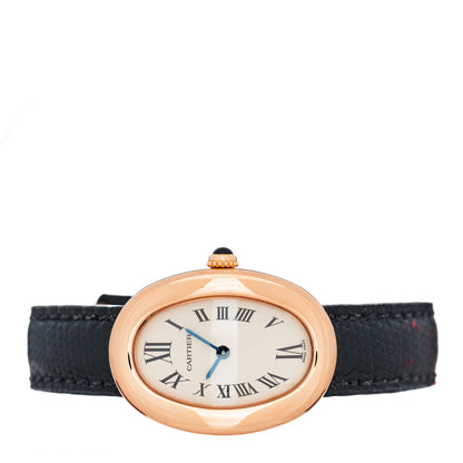 Cartier 18K Yellow Gold Alligator 22mm Baignoire Quartz Watch 2 of 4
