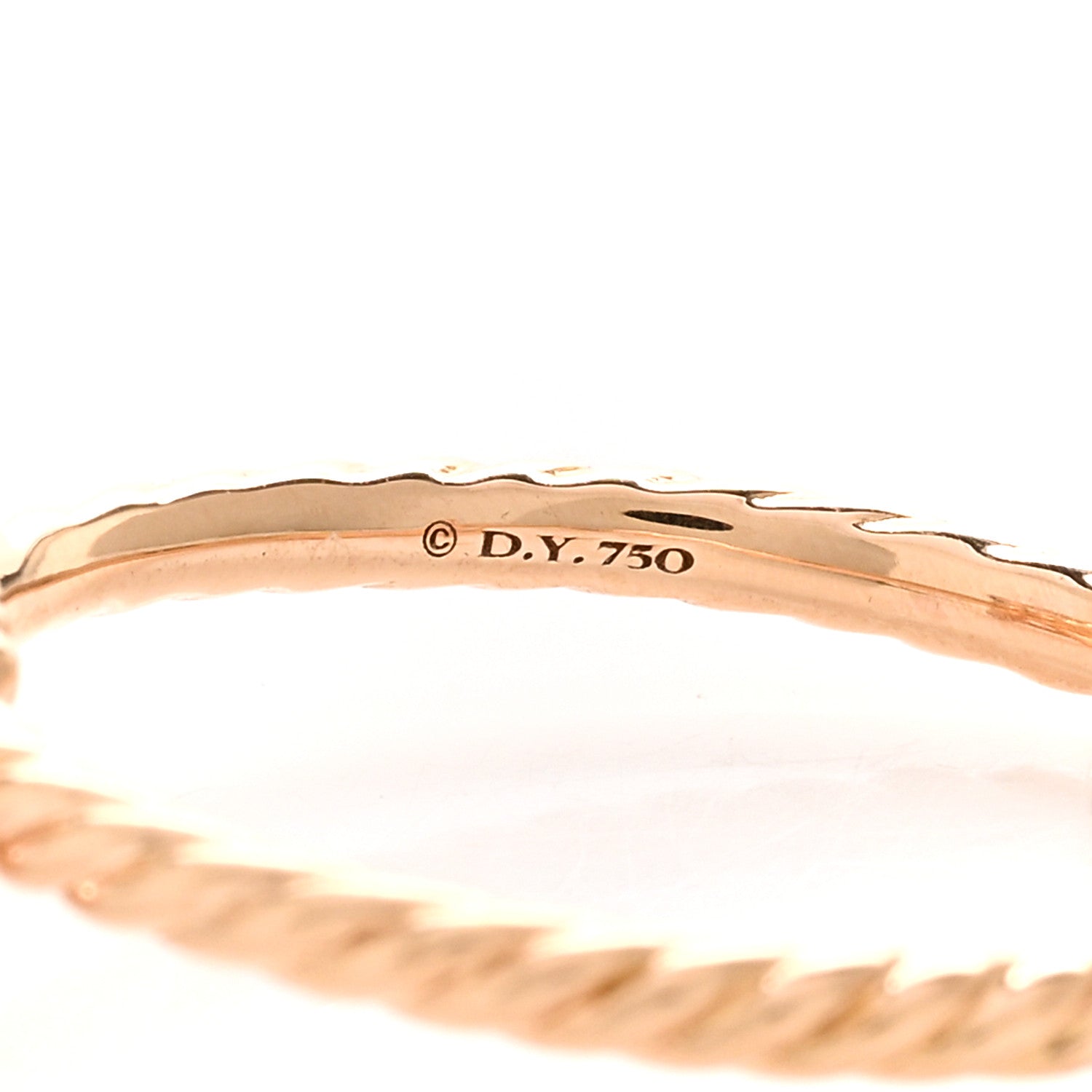 David Yurman 18K Rose Gold Diamond Morganite 7mm Chatelaine Ring 52 6 4 of 4