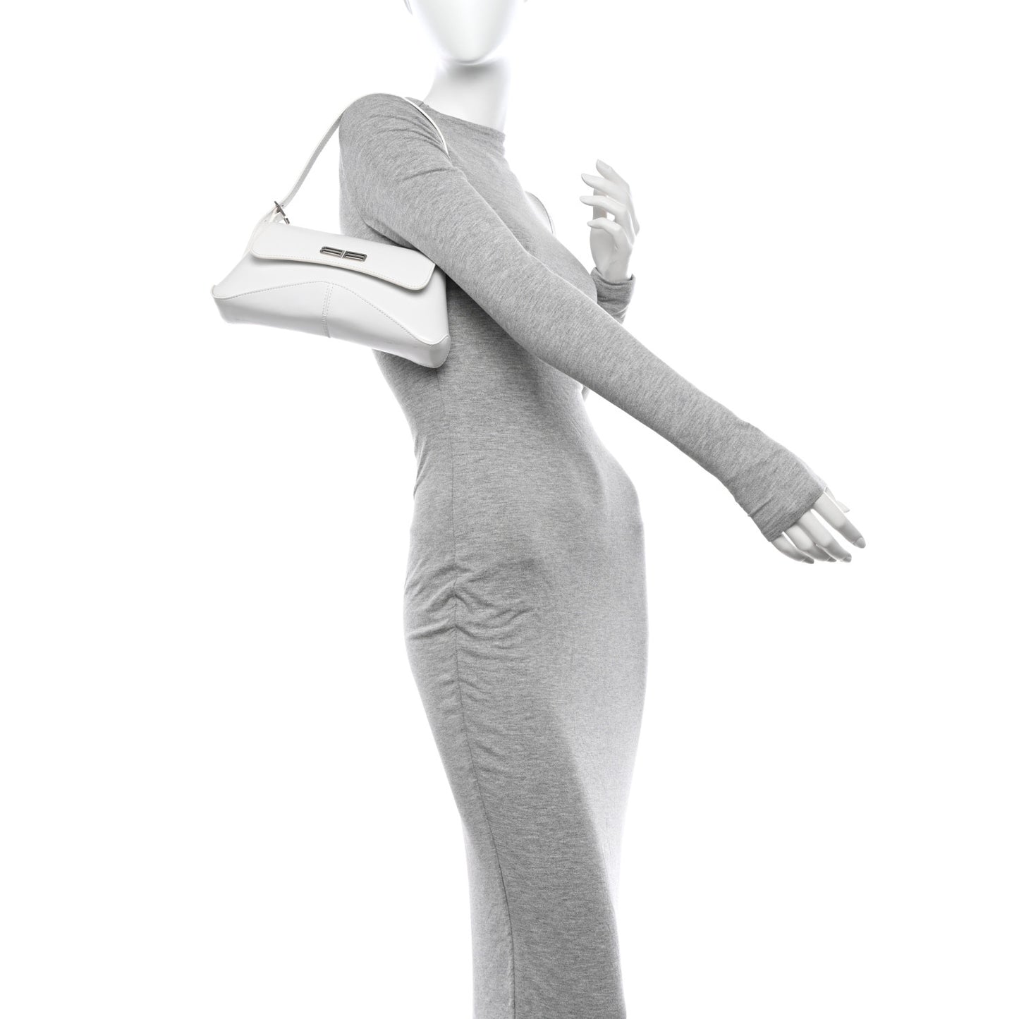 Box Calfskin Small XX Flap Stretch Bag White