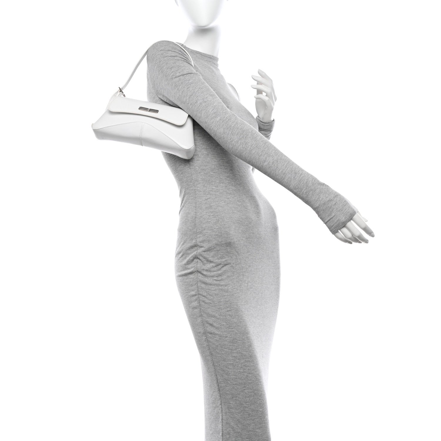 Balenciaga Box Calfskin Small XX Flap Stretch Bag White 2 of 15