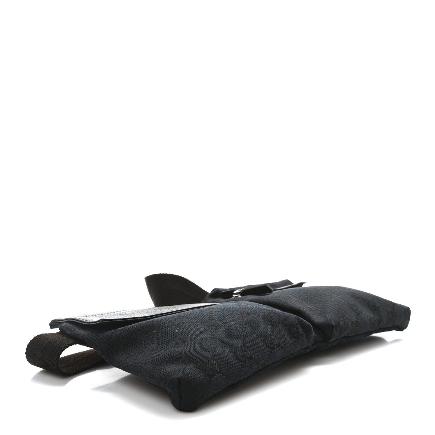 GG Monogram Double Pocket Belt Bag Black