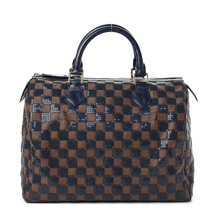 Louis Vuitton Damier Paillettes Speedy 30 Blue 1 of 12