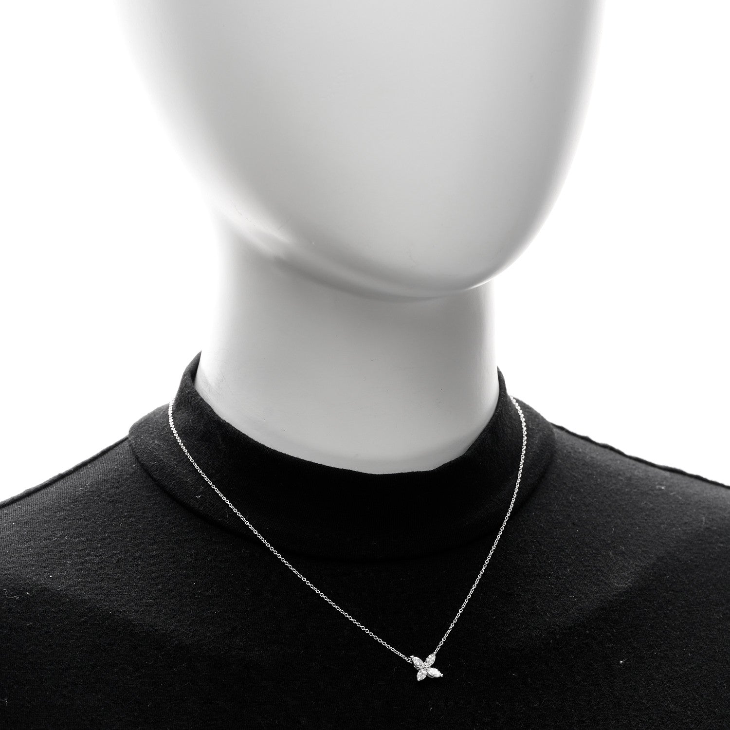 Tiffany Platinum Diamond Small Victoria Necklace 2 of 5