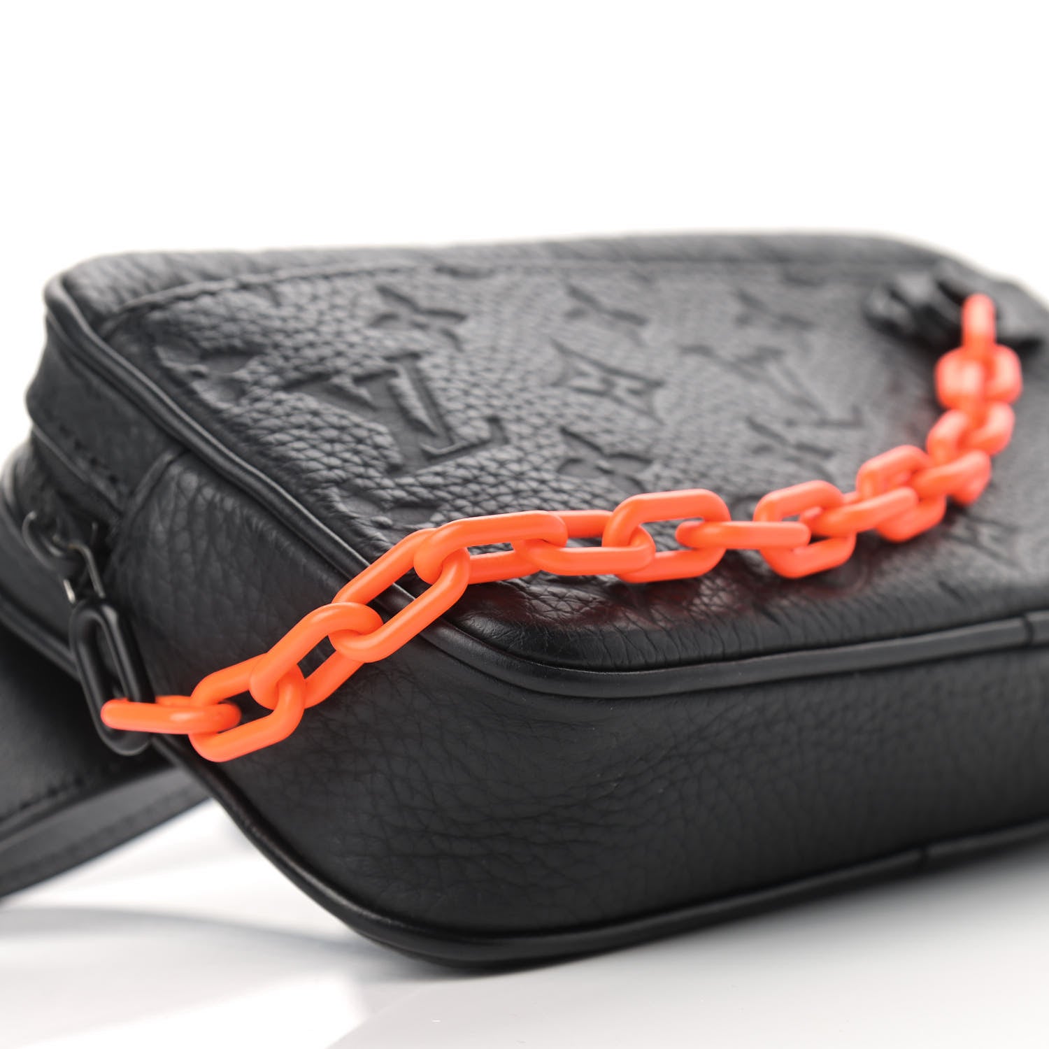 Louis Vuitton Taurillon Monogram Uniformes Solar Ray Soft Pochette Volga Belt Bag Black 8 of 10