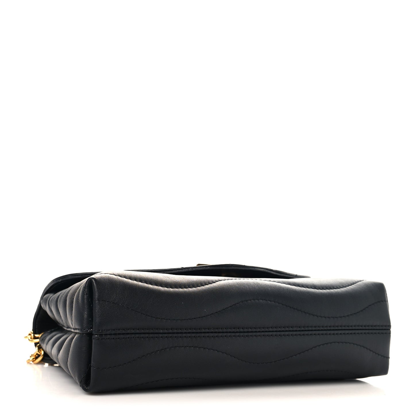 Calfskin LV New Wave Chain Bag Black