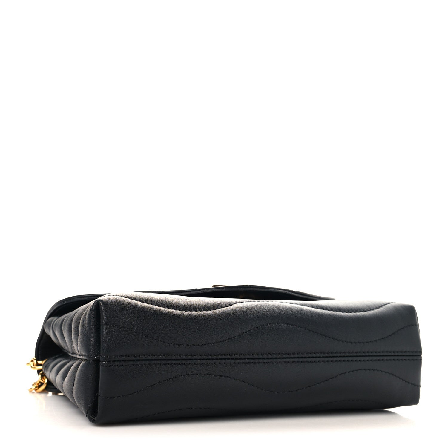Louis Vuitton Calfskin LV New Wave Chain Bag Black 4 of 9