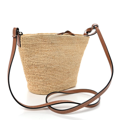 Loewe Calfskin Raffia Paulas Ibiza Pochette Bag Natural Tan 3 of 12