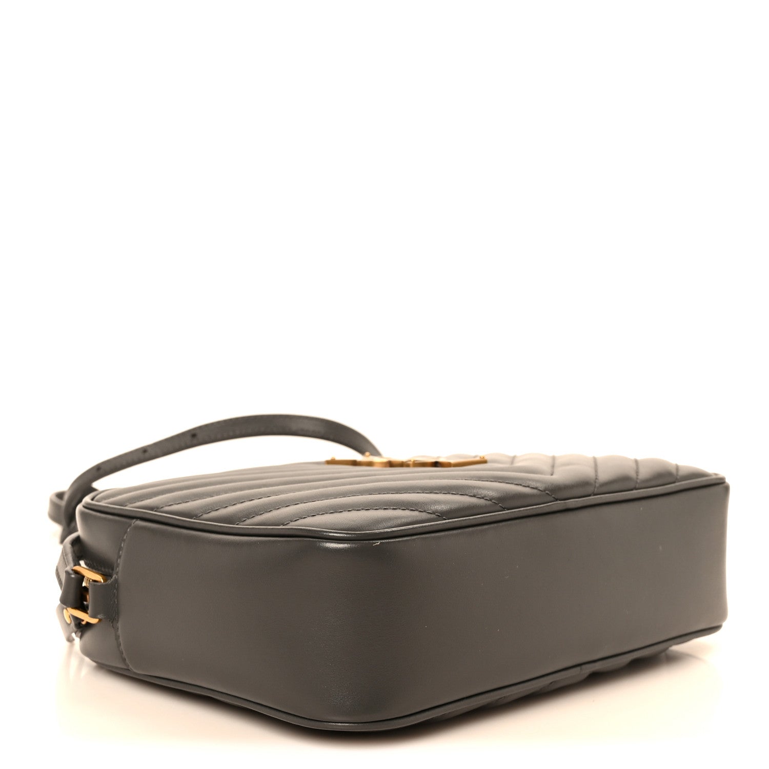 Saint Laurent Calfskin Matelasse Monogram Lou Camera Bag Storm 4 of 10