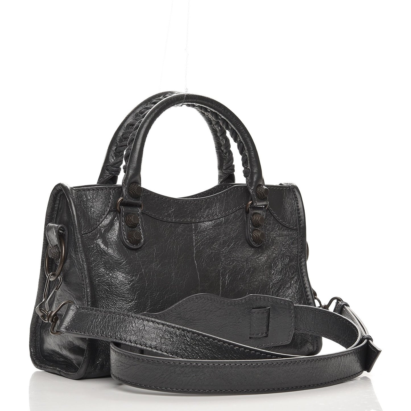 Agneau Giant 12 Gunmetal Hardware Mini City Gris Fossile