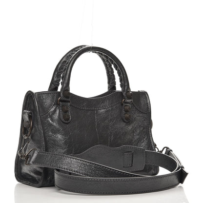 Balenciaga Agneau Giant 12 Gunmetal Hardware Mini City Gris Fossile 4 of 8