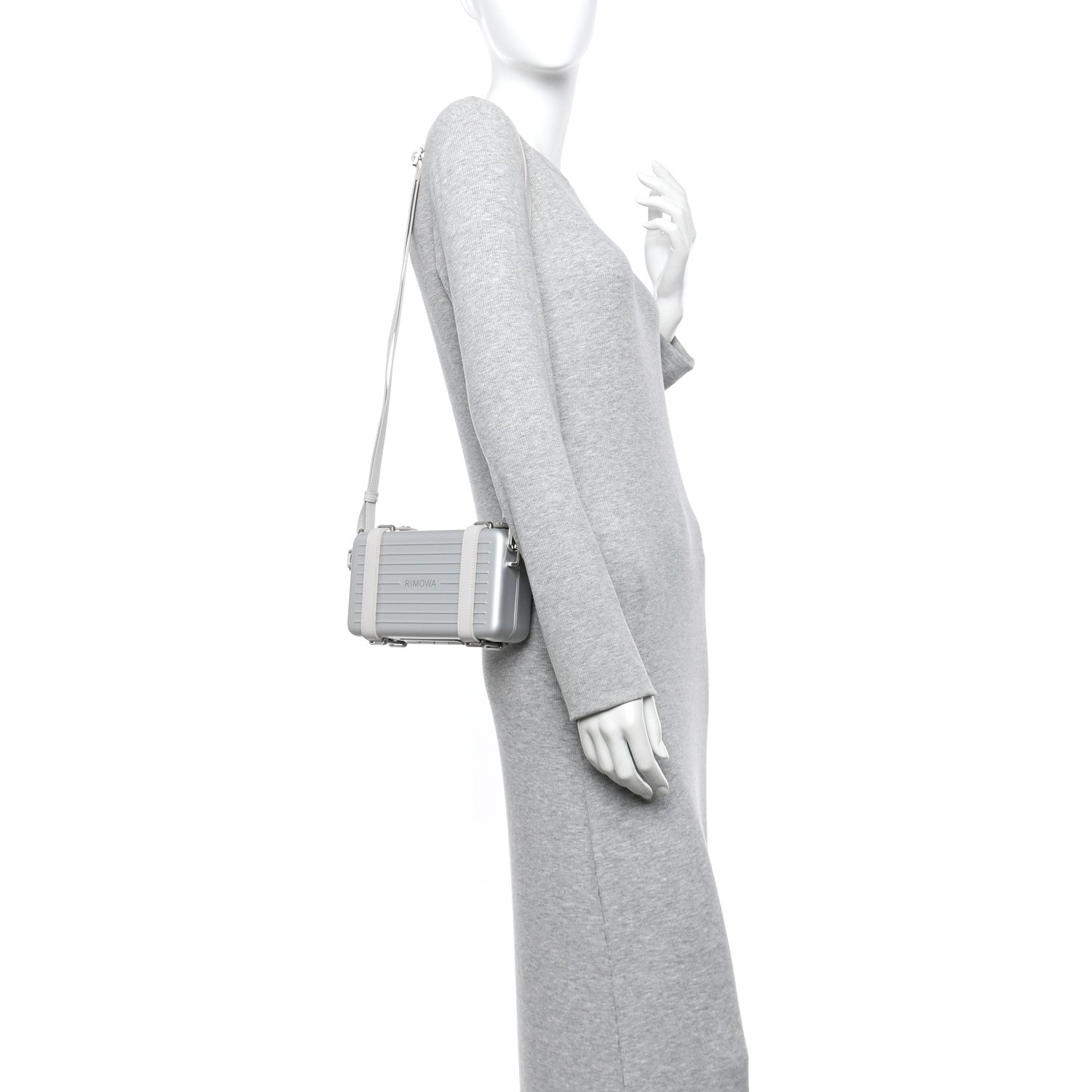 Christian Dior X RIMOWA Aluminum Personal Clutch On Strap Silver 2 of 12