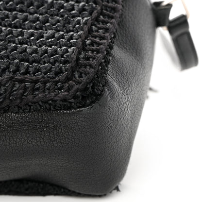 Saint Laurent Raffia Canvas Monogram Lou Camera Bag Black 11 of 15