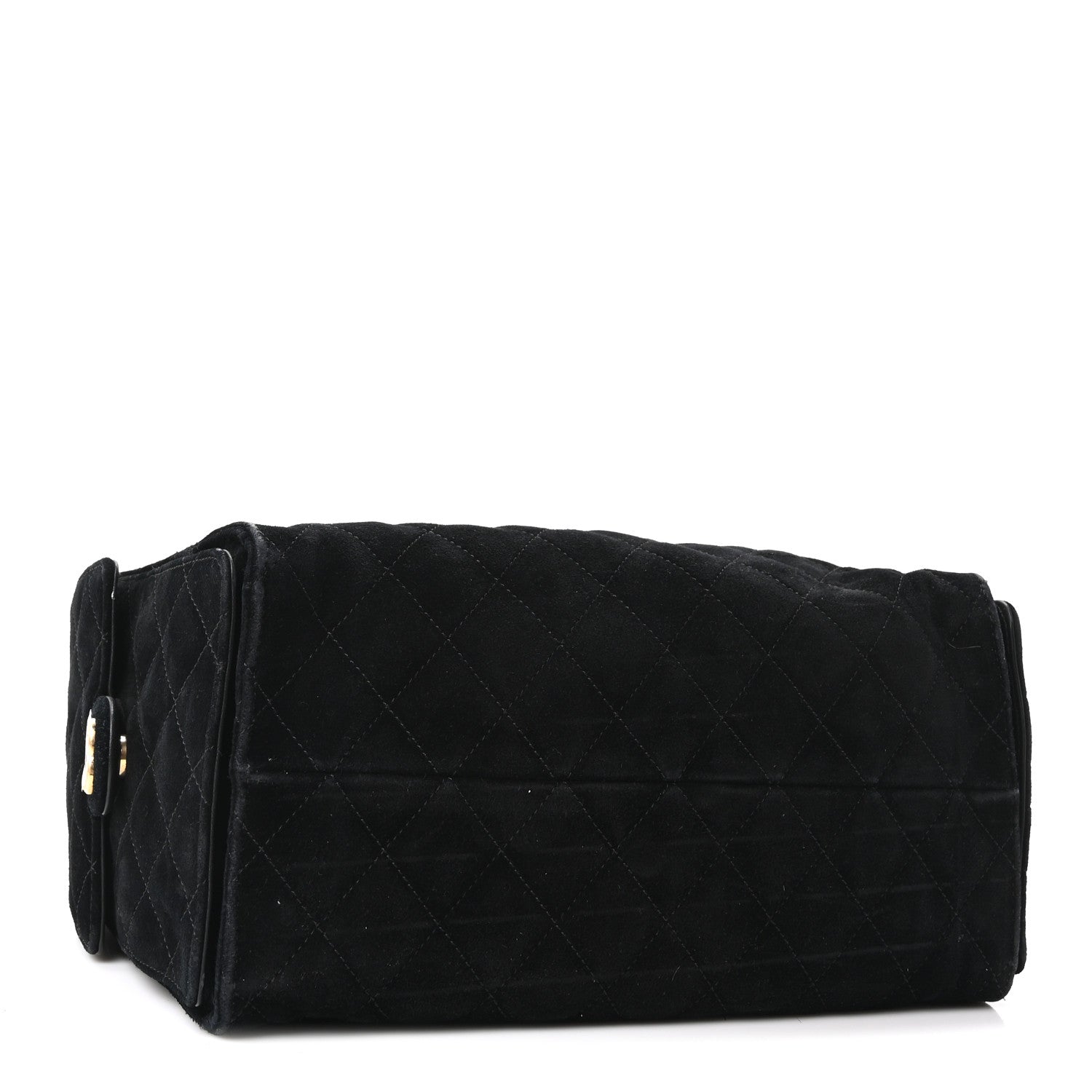 Chanel Suede Quilted Medium Chanel 25 Handbag Black 5 of 11