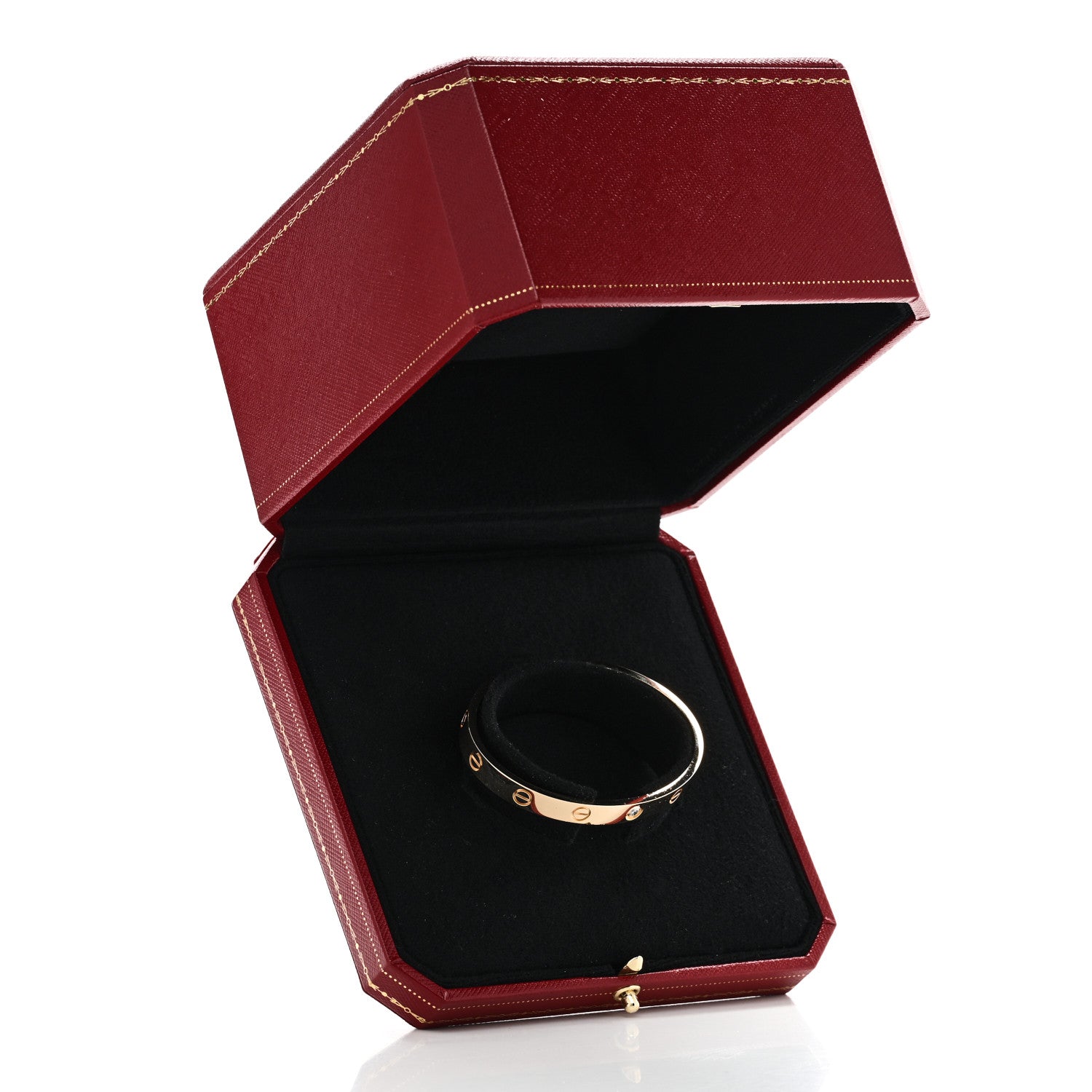Cartier 18K Yellow Gold 1 Diamond LOVE Cuff Bracelet 17 4 of 4