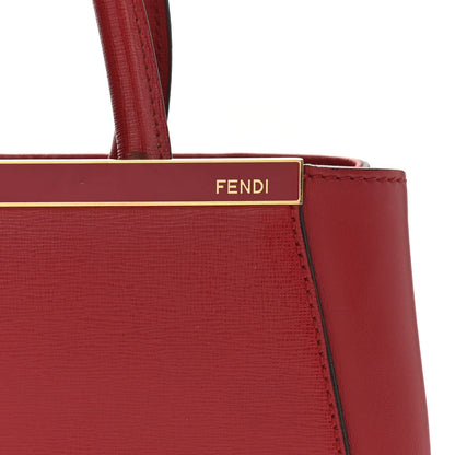 Fendi Vitello Elite Flamingo Petite 2Jours Tote Mattone 9 of 16