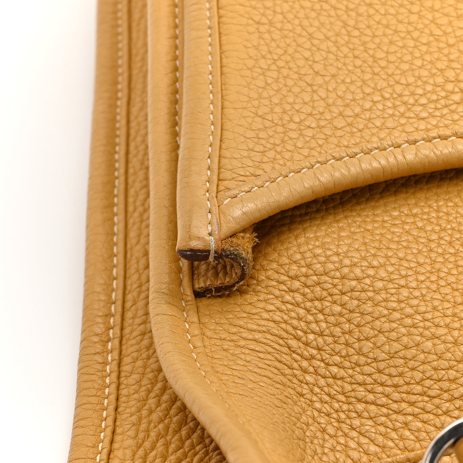 Hermes Taurillon Clemence Amazone Evelyne II GM Curry 17 of 18
