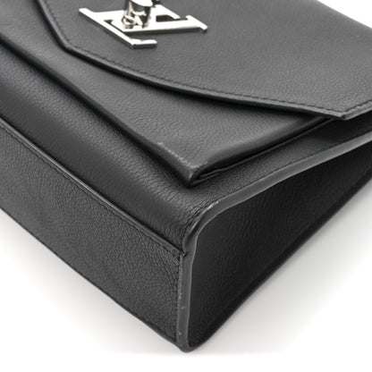 Louis Vuitton Soft Calfskin Mylockme Chain Bag BB Black 10 of 12