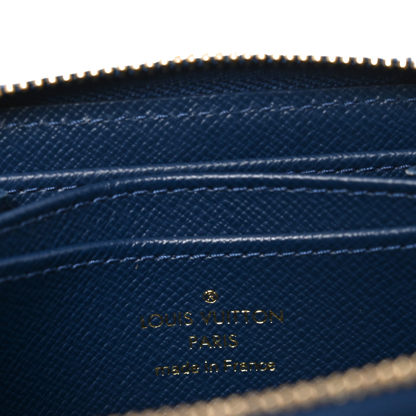 Denim Monogram Jacquard Zippy Coin Purse Bleu