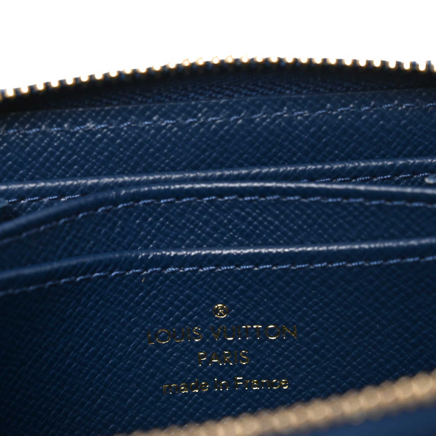 Louis Vuitton Denim Monogram Jacquard Zippy Coin Purse Bleu 6 of 7