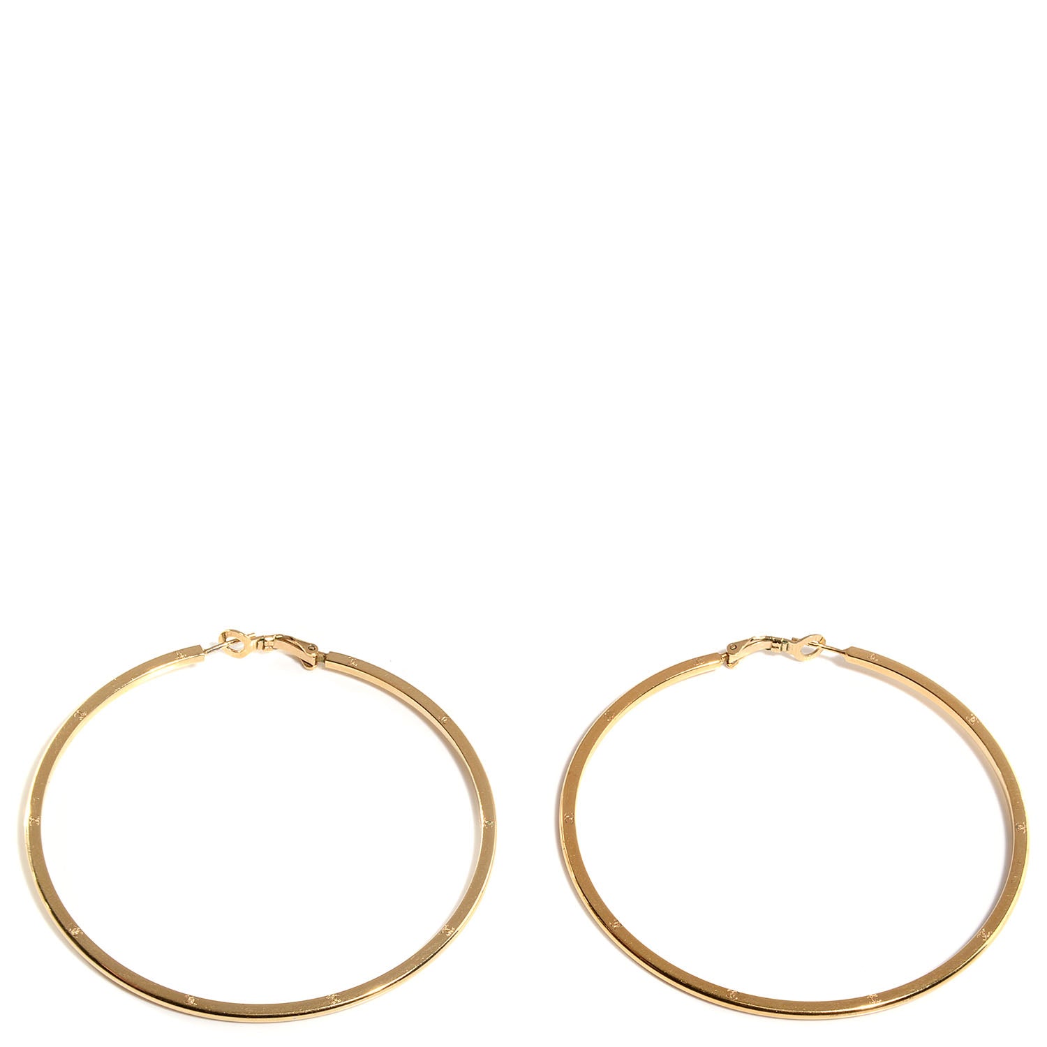 Chanel Large CC Hoop Earrings Gold 1 of 4