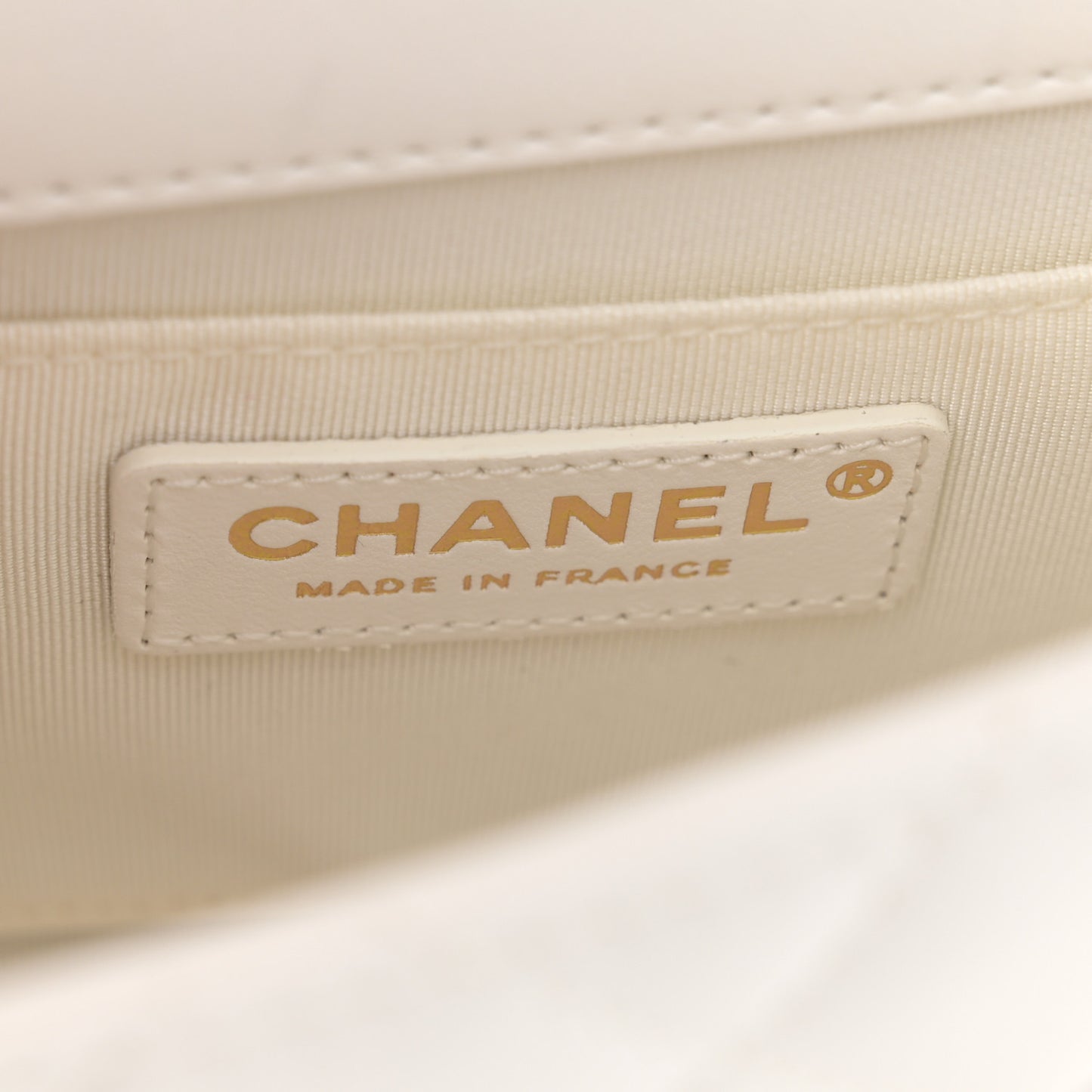 Lambskin Quilted Small My Precious Flap White
