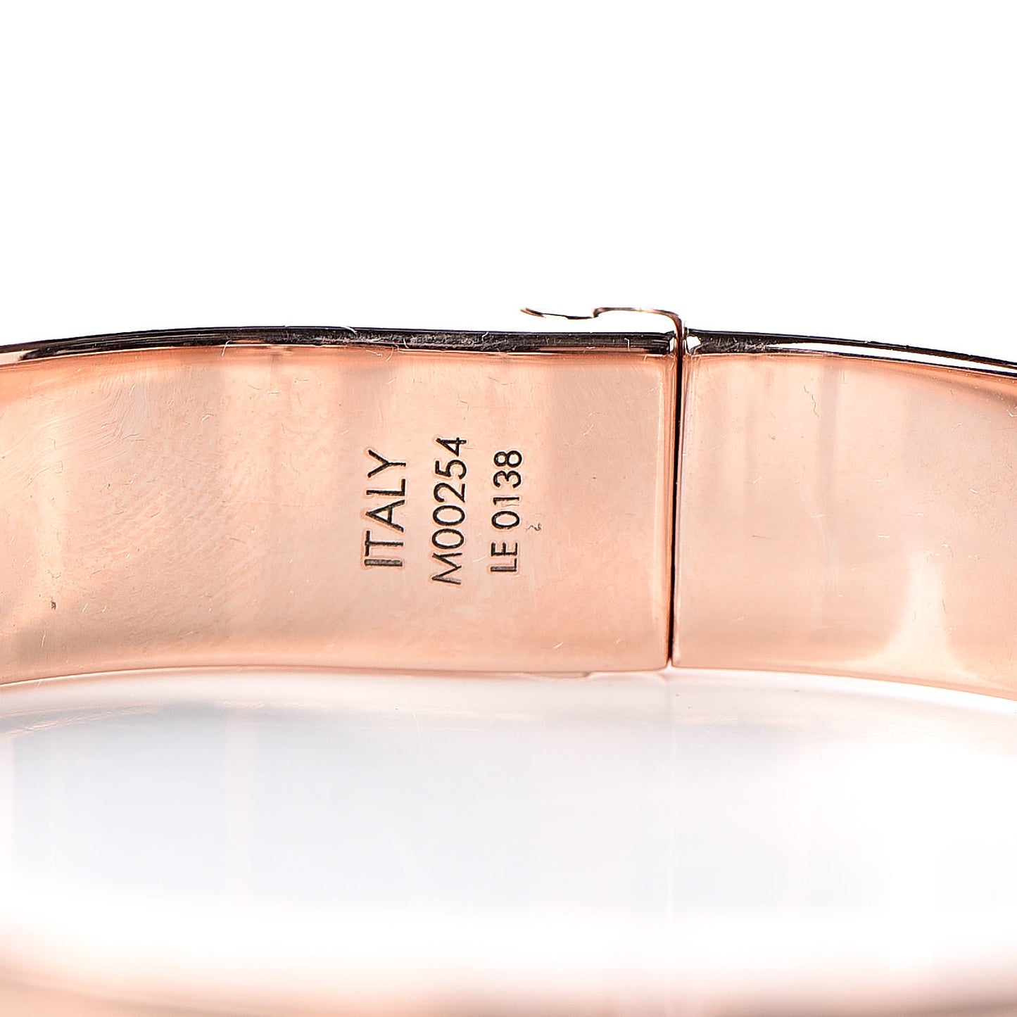 Brass Monogram Nanogram Cuff M Pink Gold