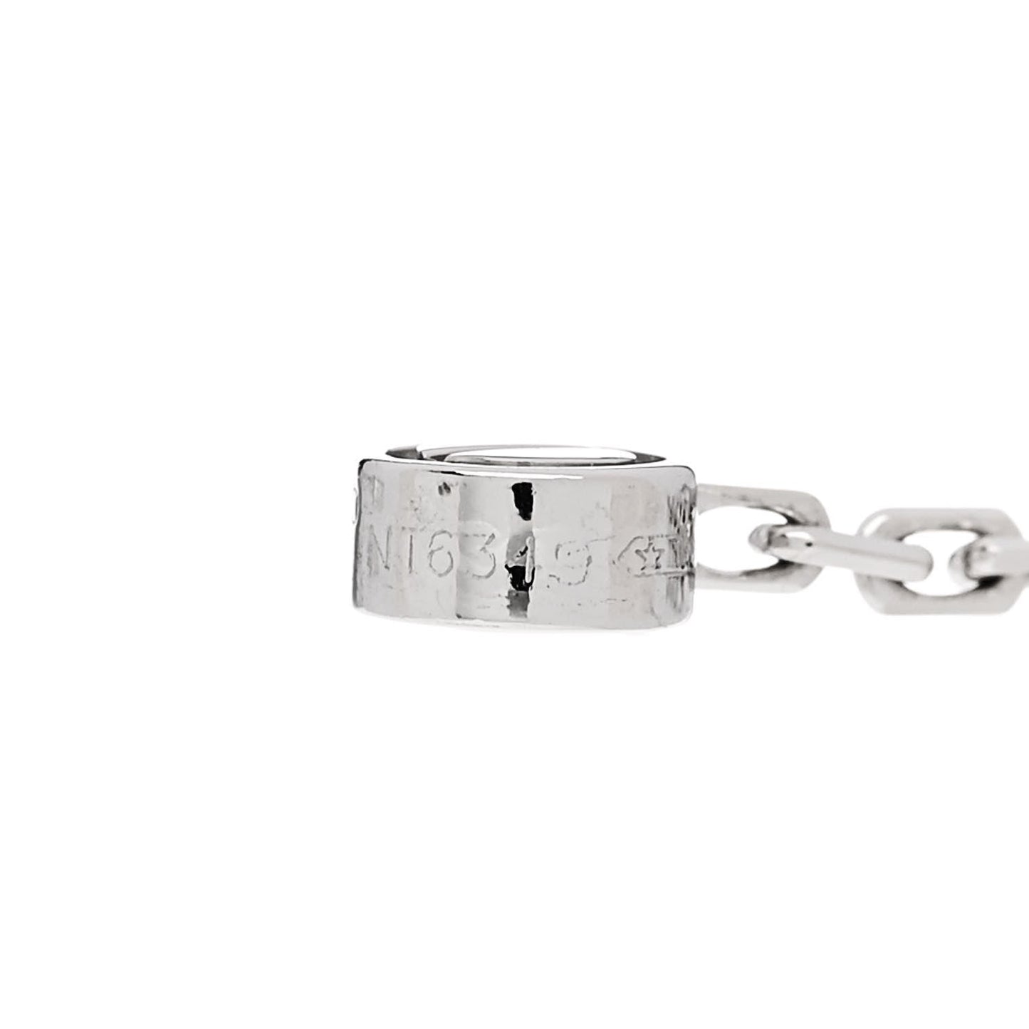 18K White Gold Diamond LOVE Drop Earrings