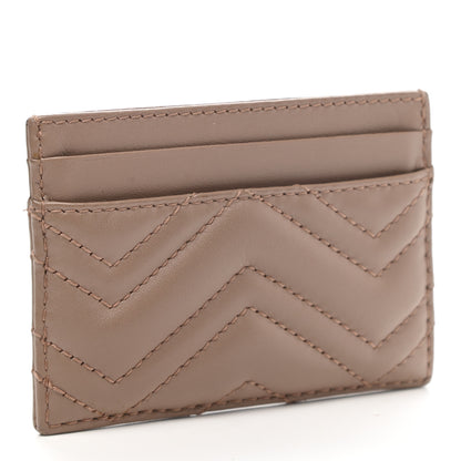 Gucci Calfskin Matelasse GG Marmont Card Holder Porcelain Rose 3 of 8