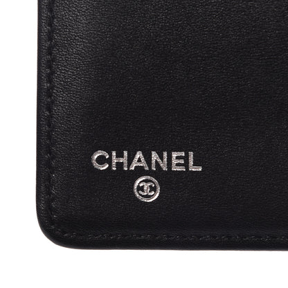Chanel Striated Patent Yen Wallet Black 6 of 9