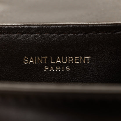 Saint Laurent Calfskin Y Quilted Monogram Toy Loulou Crossbody Bag Soil Brown 6 of 8
