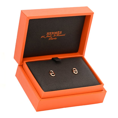 Hermes 18K Rose Gold TPM Farandole Stud Earrings 5 of 5