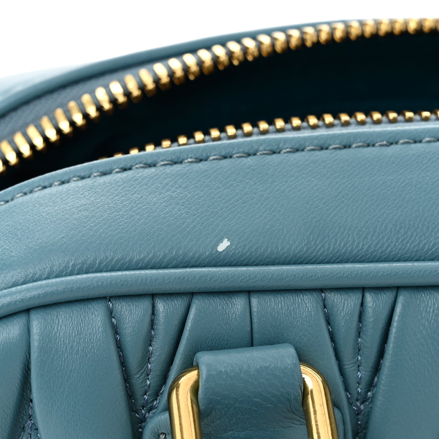 Miu Miu Nappa Matelasse Small Arcadie Aqua 10 of 11