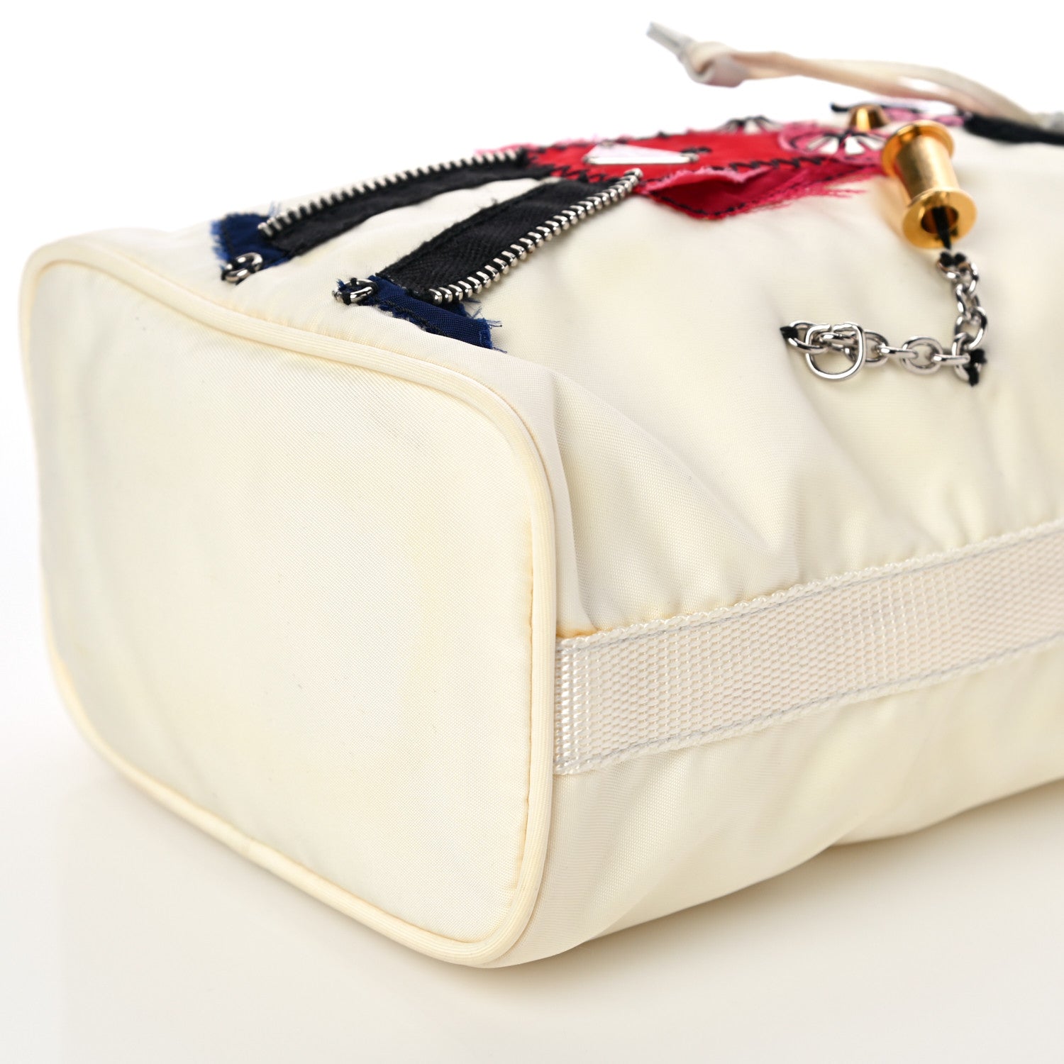 Prada Tessuto Nylon Saffiano Robot Bucket Bianco 11 of 11