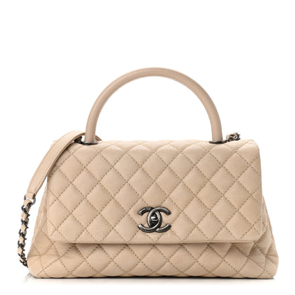 Chanel Caviar Quilted Small Coco Handle Flap Light Beige 1 of 11