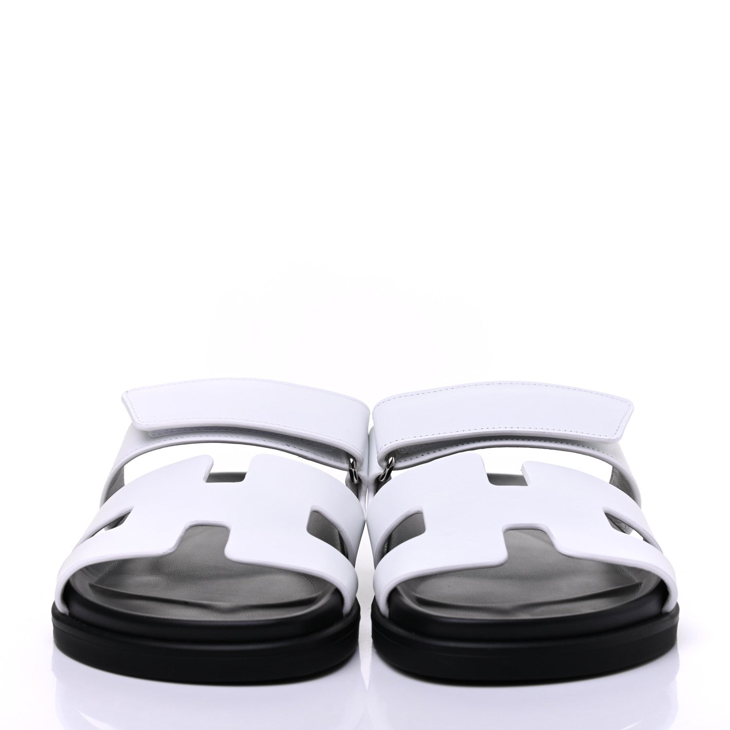 Hermes Calfskin Womens Chypre Sandals 39 White 2 of 9