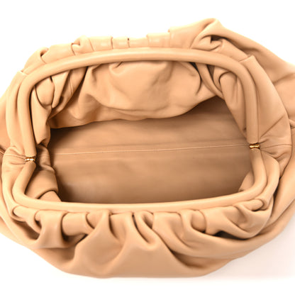 Bottega Veneta Smooth Butter Calf The Pouch Oversized Clutch Almond 5 of 12