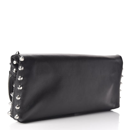 Alexander McQueen Calfskin Studded Padlock Skull Clutch Black 3 of 9