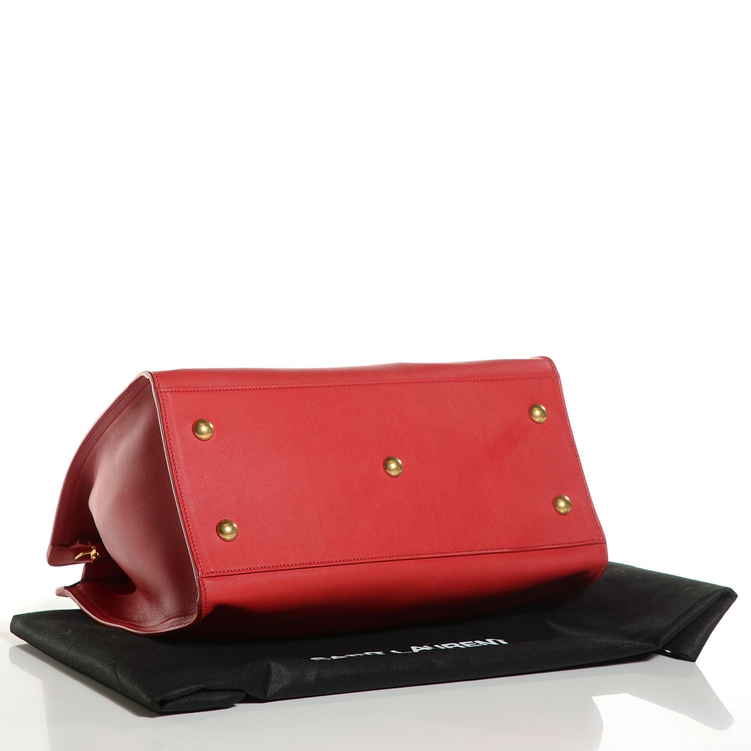 Saint Laurent Calfskin Small Classic Cabas Y Bag Red 4 of 7
