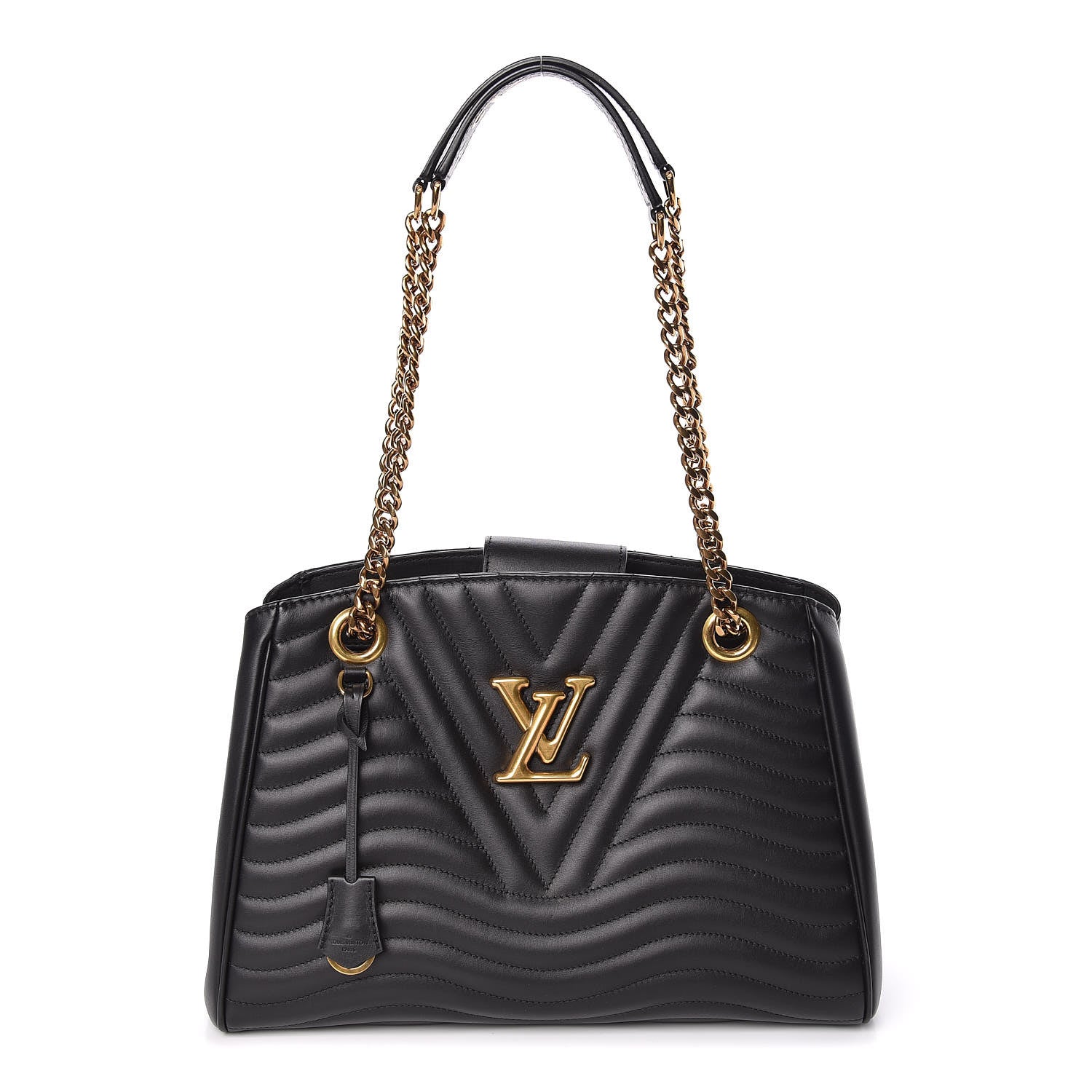 Louis Vuitton Calfskin New Wave Chain Tote Black 1 of 10