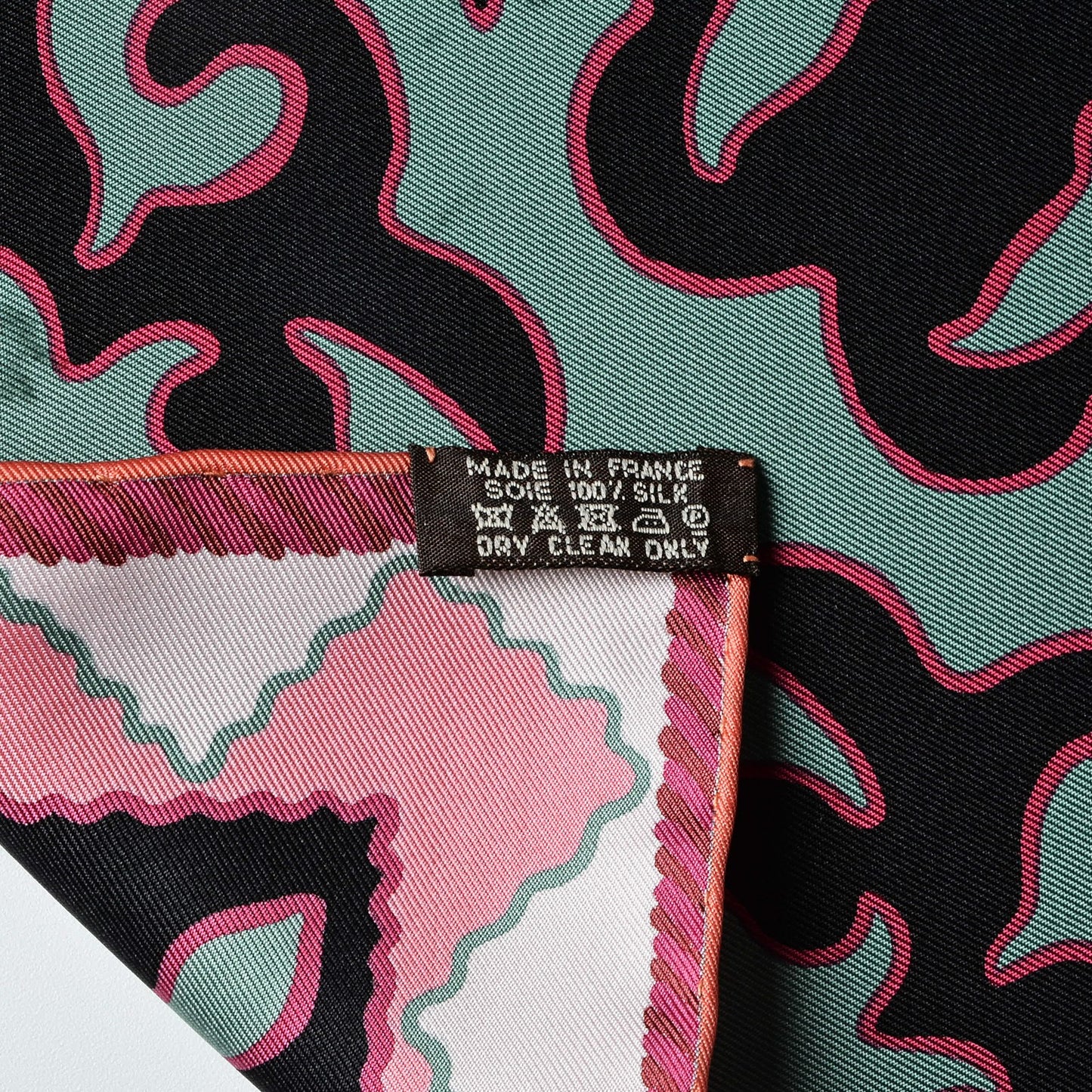 Silk Appaloosa Des Steppes Scarf 90 Canard Marine Framboise