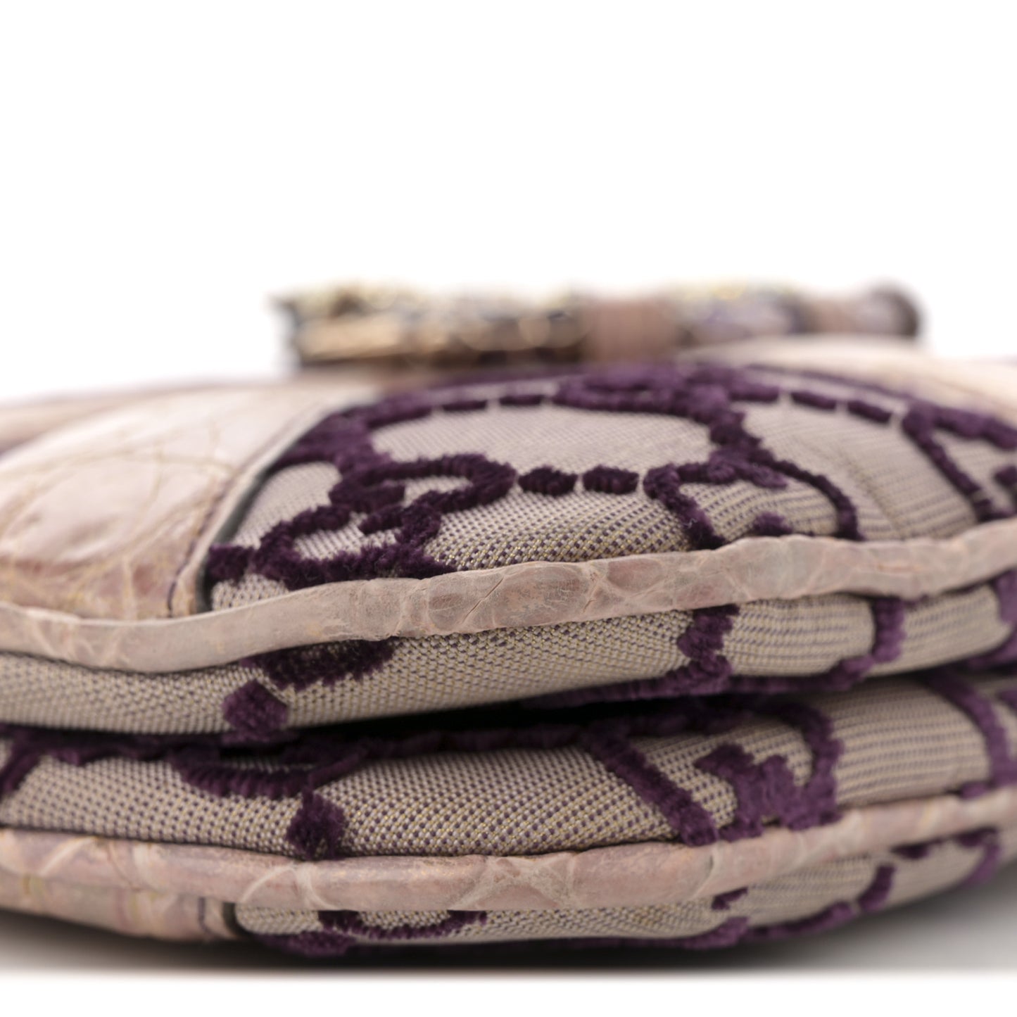 Velvet Monogram Crocodile Tom Ford Jeweled Dragon Shoulder Bag Purple