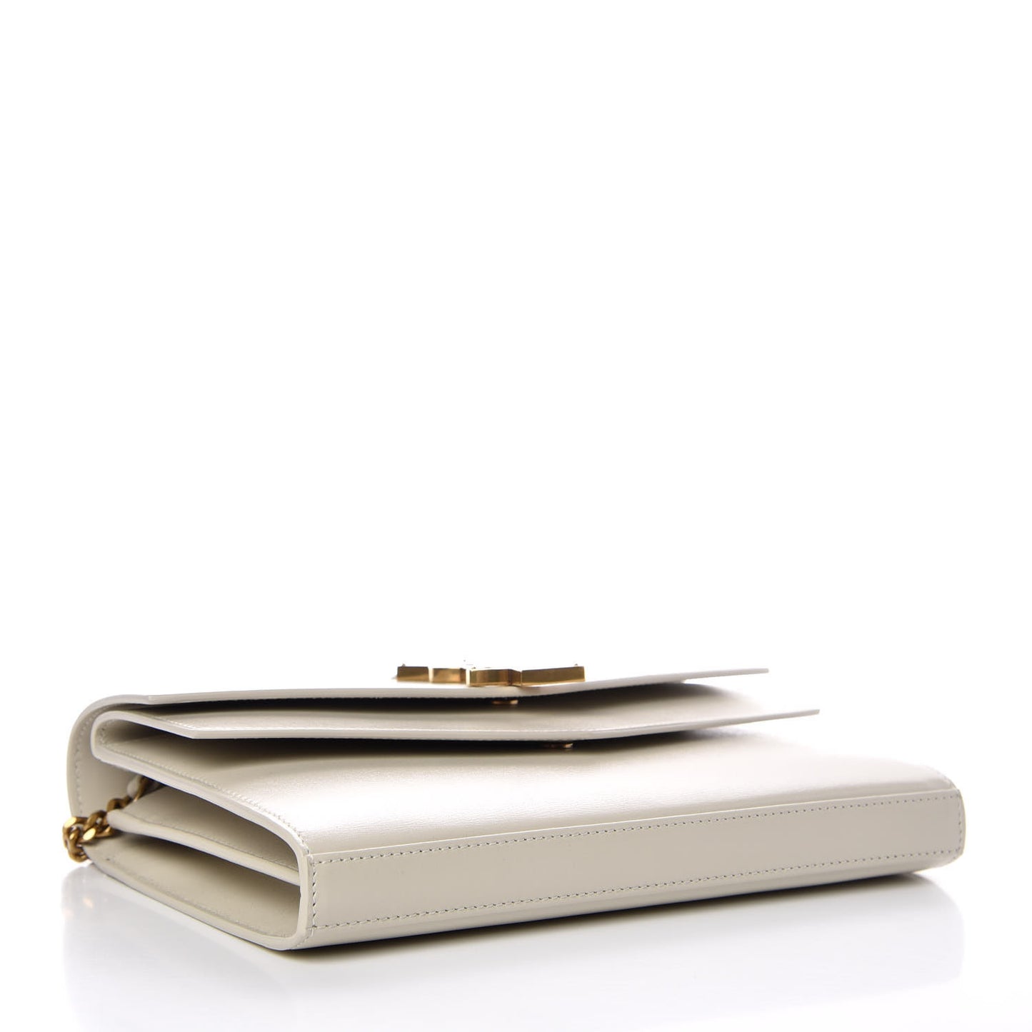 Smooth Calfskin Monogram Sulpice Chain Wallet White