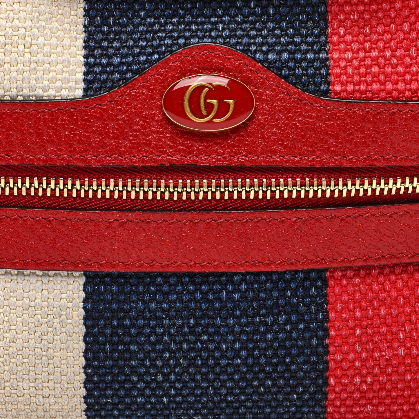 Canvas Sylvie Stripe Mini Ophidia Camera Bag Mystic White Hibiscus Red Maritime