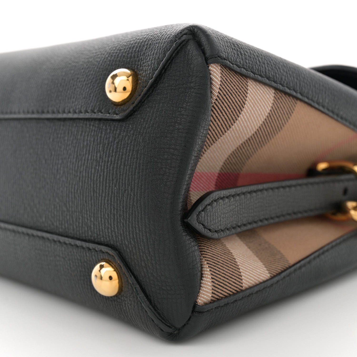 Burberry Derby Calfskin House Check Small Camberley Black 8 of 10