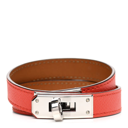 Hermes Epsom Kelly Double Tour Bracelet M Rose Jaipur 1 of 6