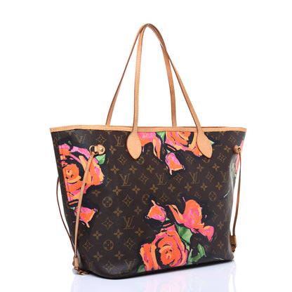 Louis Vuitton Monogram Roses Neverfull MM 3 of 22