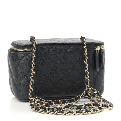 Chanel Caviar Quilted Small Vanity Case With Chain Black 3 of 9