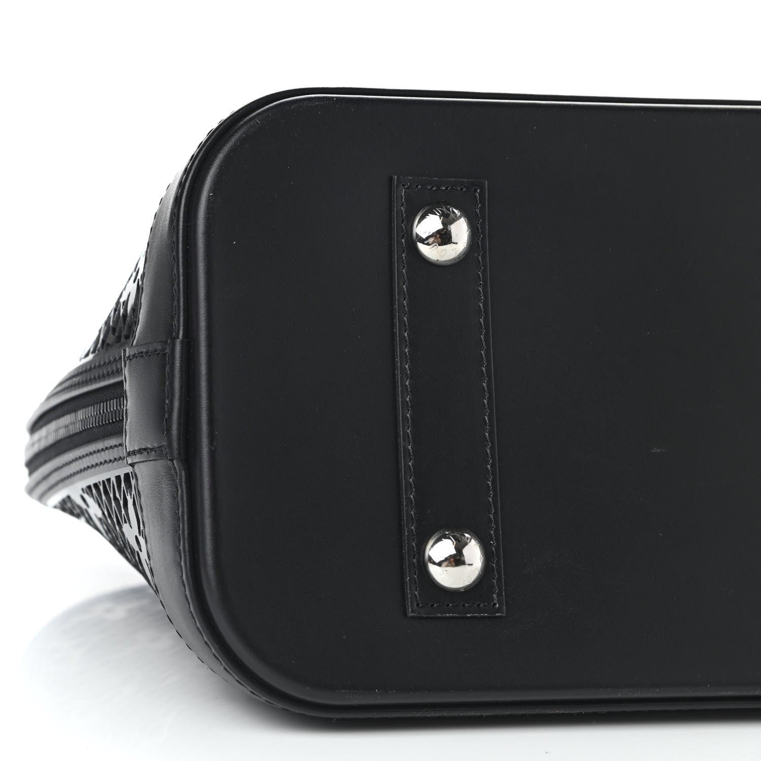 Louis Vuitton Patent Calfskin Laced Monogram Alma PM Black 10 of 11