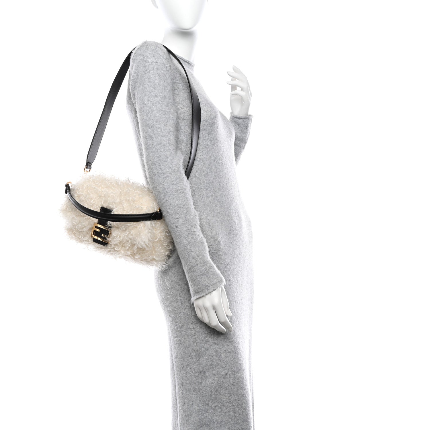 Fendi Mohair Baguette White 2 of 10