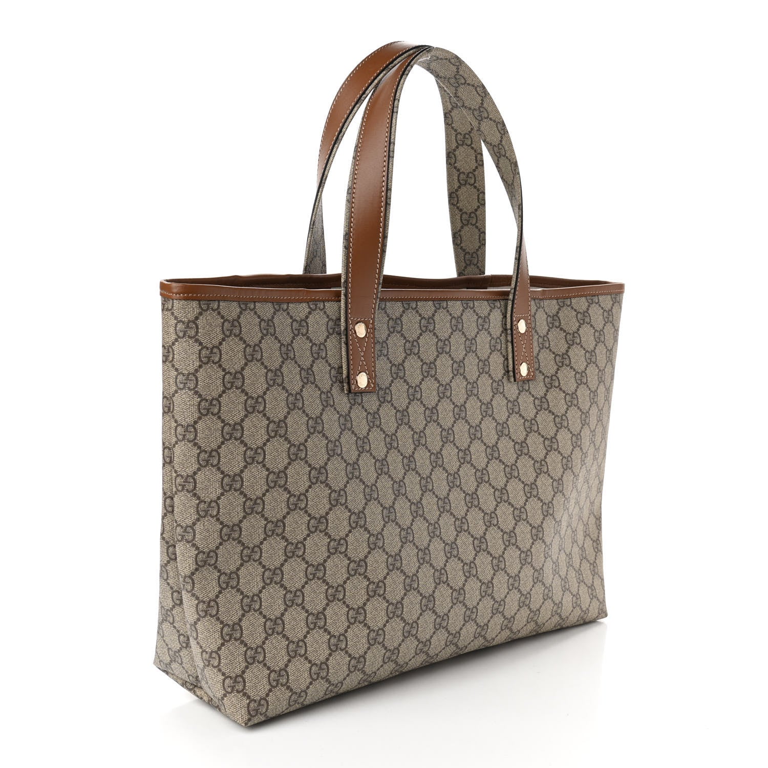Gucci GG Plus Monogram Medium Signature Web Loop Tote Brown 3 of 10